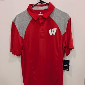 University Of Wisconsin Polo Red Medium Men's